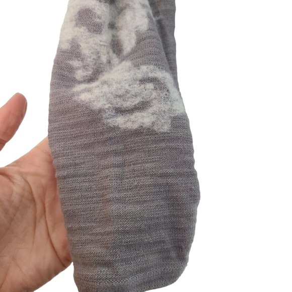 J. Jill Womens MP Gray Floral Long Sleeves Wool Blend Pullover Sweater NWT - Picture 4 of 9